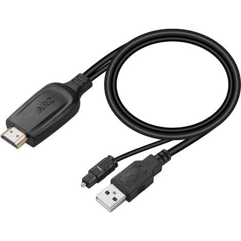 Hdmi-arc-zu-optischer-192-khz-audiokonverter Für Fernseher Und Soundbars, Plug & Play, 1,05 M Langes Arc-zu-optisches-audio-extraktionskabel, Adapter Und Splitter
