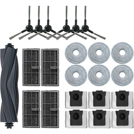 Set Mit 23 Zubehörteilen Für Den Dreame D20 Ultra / L10s Ultra Ce Saugroboter: Hauptbürste, Wischmopp, Hepa-filter Und Staubbeutel.
