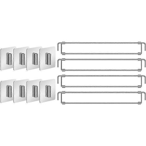 Set Mit 4 Verstellbaren Edelstahl-spannstangen Für Kühlschränke In Wohnmobilen (12,44 Bis 22,63 Zoll). Zubehör Inklusive.