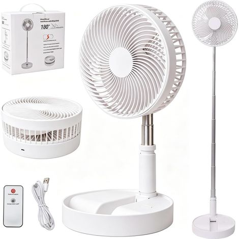 Tragbarer Tischventilator, Höhenverstellbar Von 36 Cm Bis 99 Cm, 7200 Mah Akku