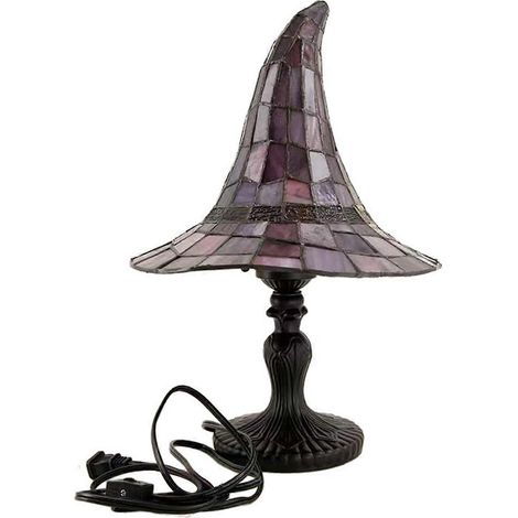 Retro-hexenlampe Aus Kunstharz, Handgefertigt, Usb-betrieben, In Form Eines Gotischen Zauberhuts, Ideales Nachtlicht Für Verspielte Wohndekoration Und Ein Halloween-geschenk