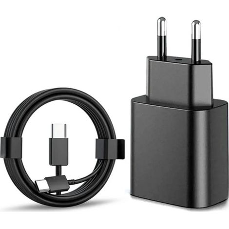 (sonderangebot) 45-w-schnellladegerät Für Samsung Usb-c + 1 M Usb-c-kabel, Schwarz