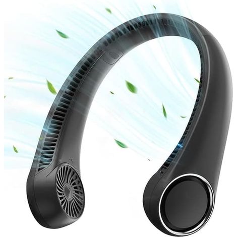 Tragbarer Handventilator, Nackenventilator – 360°-freihändige Kühlung, Leiser Betrieb, Lange Akkulaufzeit