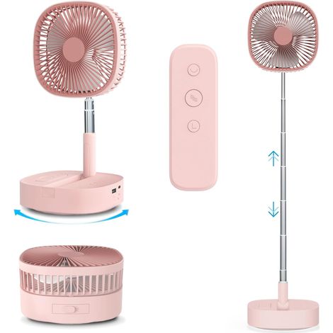 Tragbarer, Oszillierender Standventilator Mit Fernbedienung, 120°-drehung