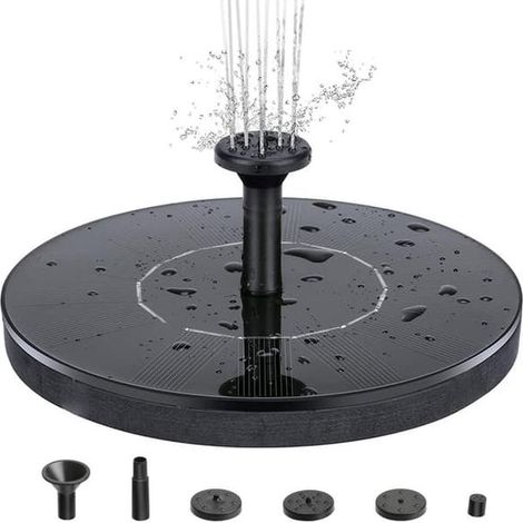 13 Cm Großer Schwarzer Solar-wasserbrunnen