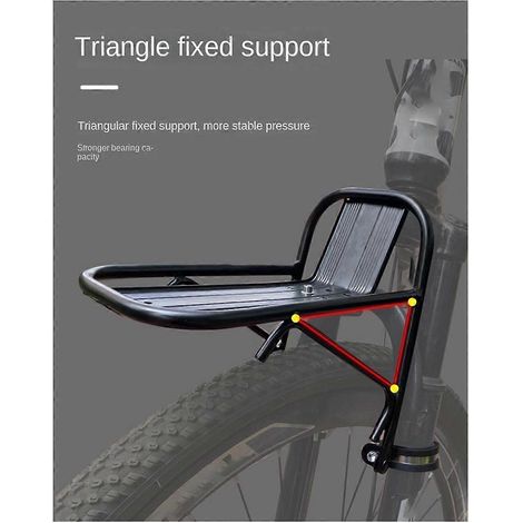 Fahrradgepäckträger Vorne, Fahrradkorbhalterung, Frontgepäckträger Für Mountainbikes, Frontgepäckträger Aus Aluminium Für Die Vordergabel, Fahrradzubehör