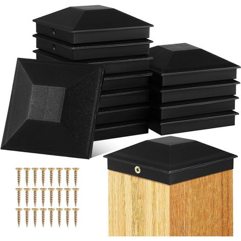 Kunststoff-pfostenschutz Für Zäune Und Geländer, Für Eine Ansprechendere Optik, 10,3 X 10,3 X 3 Cm, 12er-packung