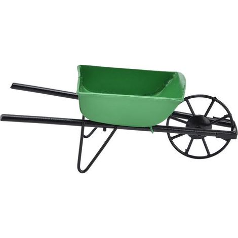 Miniatur-schubkarre Für Puppenhäuser, Maßstab 1:12, Feengartenwagen, Puppenhausmöbelzubehör Und Gartengeräte