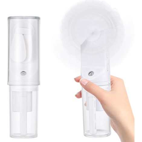 Tragbarer Sprühventilator, Wiederaufladbarer Mini-ventilator (weiß)