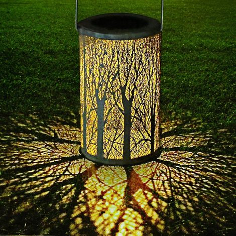 Solar-gartenlaterne Für Den Außenbereich, Wasserdicht, Kabellos Und Wiederaufladbar – Weiß