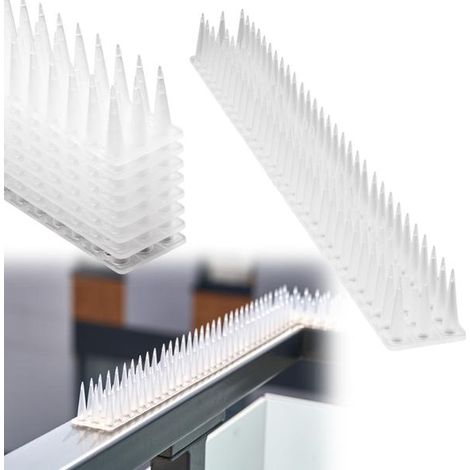 Weiße Vogelabwehrspitzen Aus Kunststoff, 8er-packung, 342 Cm, Für Balkone, Fensterbänke, Geländer
