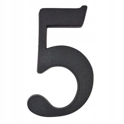 Hausnummer 5 schwarz 19 cm