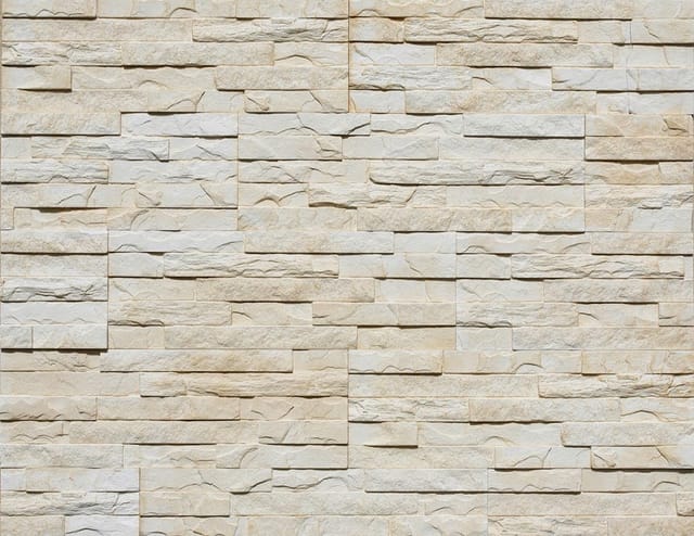 Gips-Wandfliese 38,5 × 13 cm 0,40 m² cremefarben, dekorativ