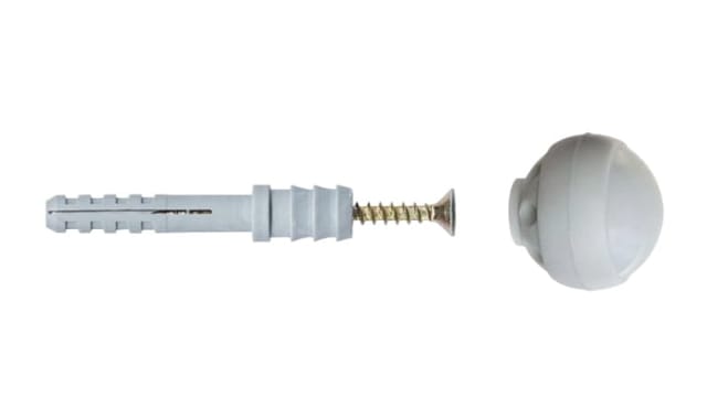 Türstopper 8x60mm weiß mit Spreizdübel