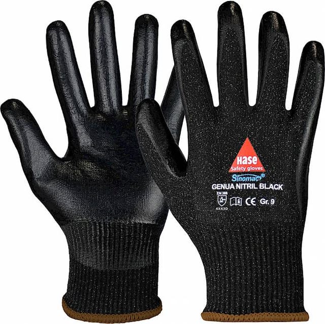 Hase Schnittschutzhandschuhe "Genua Nitril Black" 7
