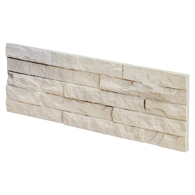 Dekorative Gipswandfliese 38,5 x 13 cm 0,4 m² Beige, Steinoptik