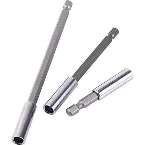 3-teiliger Magnetischer Bithalter, 6 Cm/10 Cm/15 Cm Bohrerverlängerungsset, 1/4"-sechskant-schraubendreherbithalter