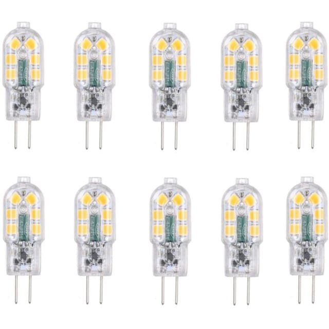 G4 2w Led-lampe, Entspricht 20w Halogenlampe, Kaltweiß 6000k, 200lm, 12 Smd-leds, 12v Ac/dc – 10er-packung