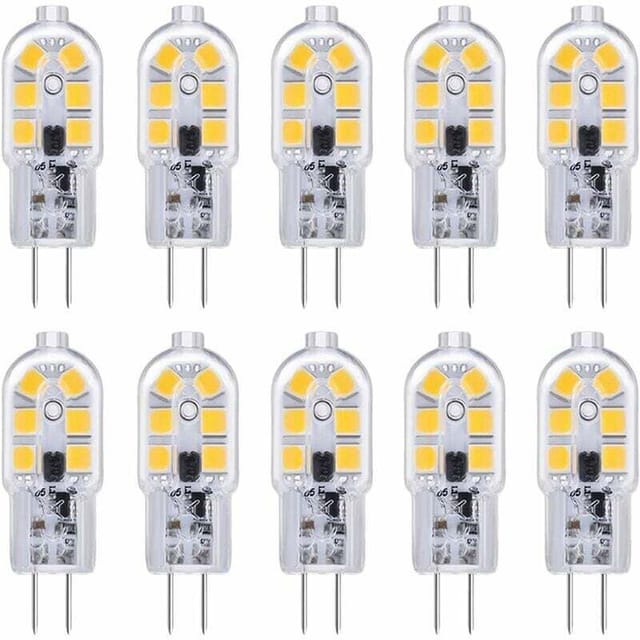G4 Led-lampe, 12 V, 2 W, Kaltweiß (6000 K), 200 Lm, Entspricht 10-20 W Halogenlampe (g4-sockel), 12 V Ac/dc G4 Led-lampe Für Wohnmobil/dunstabzugshaube, Nicht Dimmbar, 10er-packung