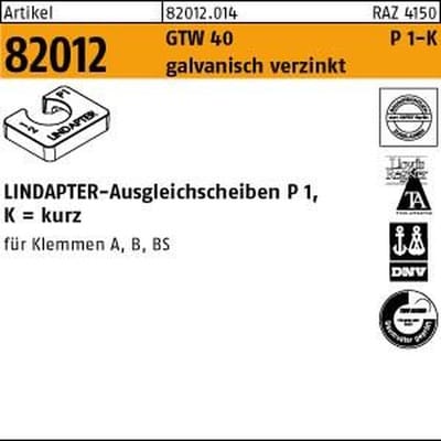 Ausgleichscheibe R 82012 GTW 40 P1 M24/12,0 galv.verz. 1St. LINDAPTER