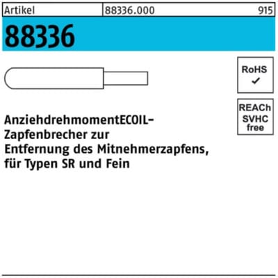 Zapfenbrecher r 88336 m 10 Stahl