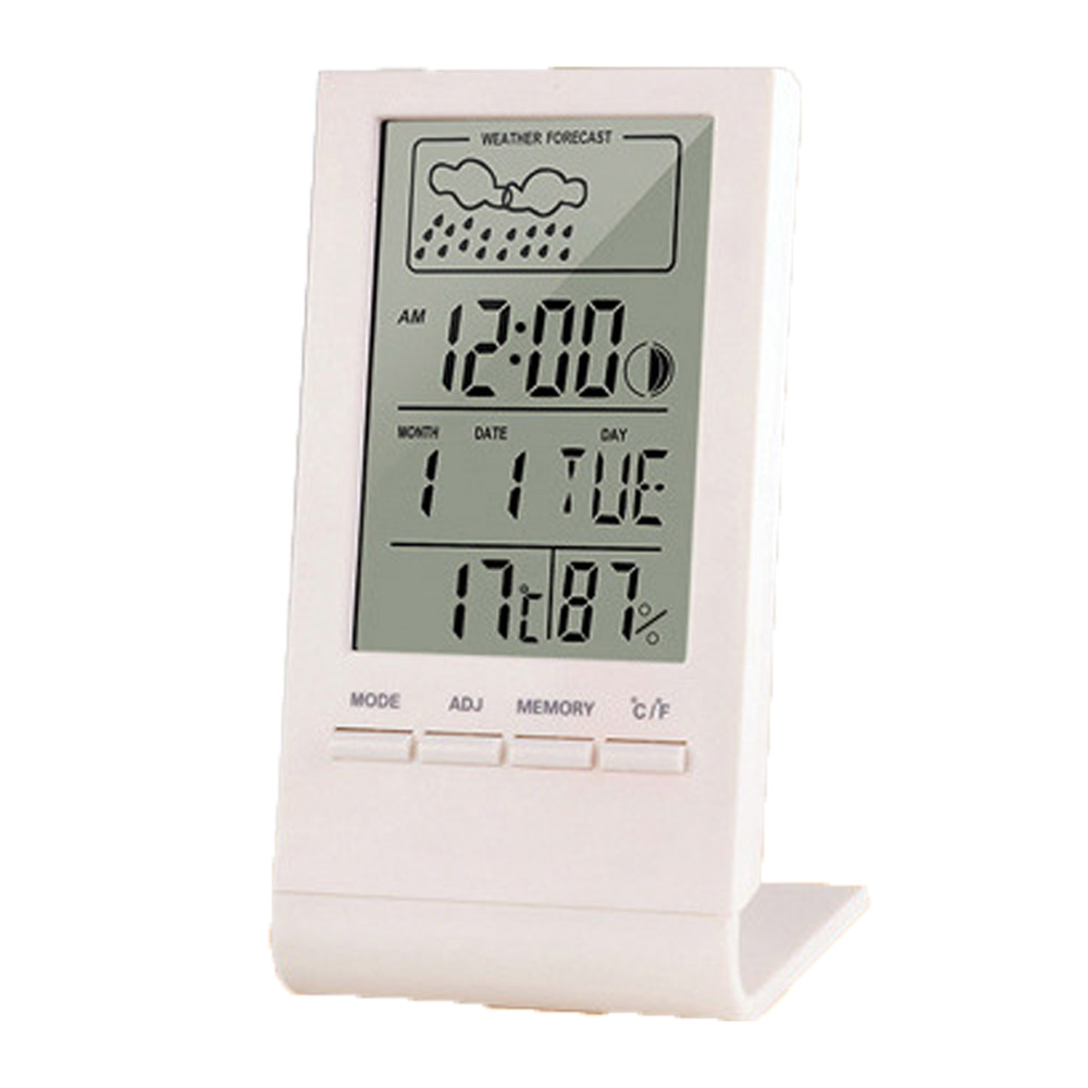 Tischthermometer Und Hygrometer Cx-220 Für Den Innenbereich, Elektronisches Thermometer Und Hygrometer – Weiß