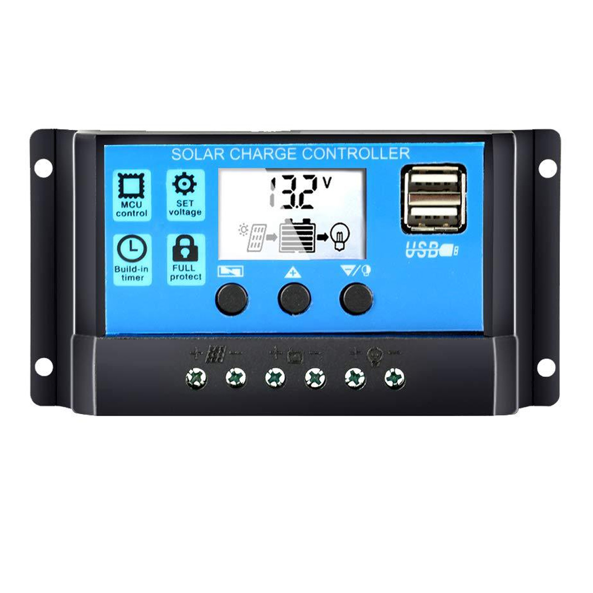 Solarladeregler, Solarmodulregler, 12v/24v-regler Mit Usb, 10a - Solarladeregler, Solarmodulregler, 12v/24v-regler Mit Usb, 10a