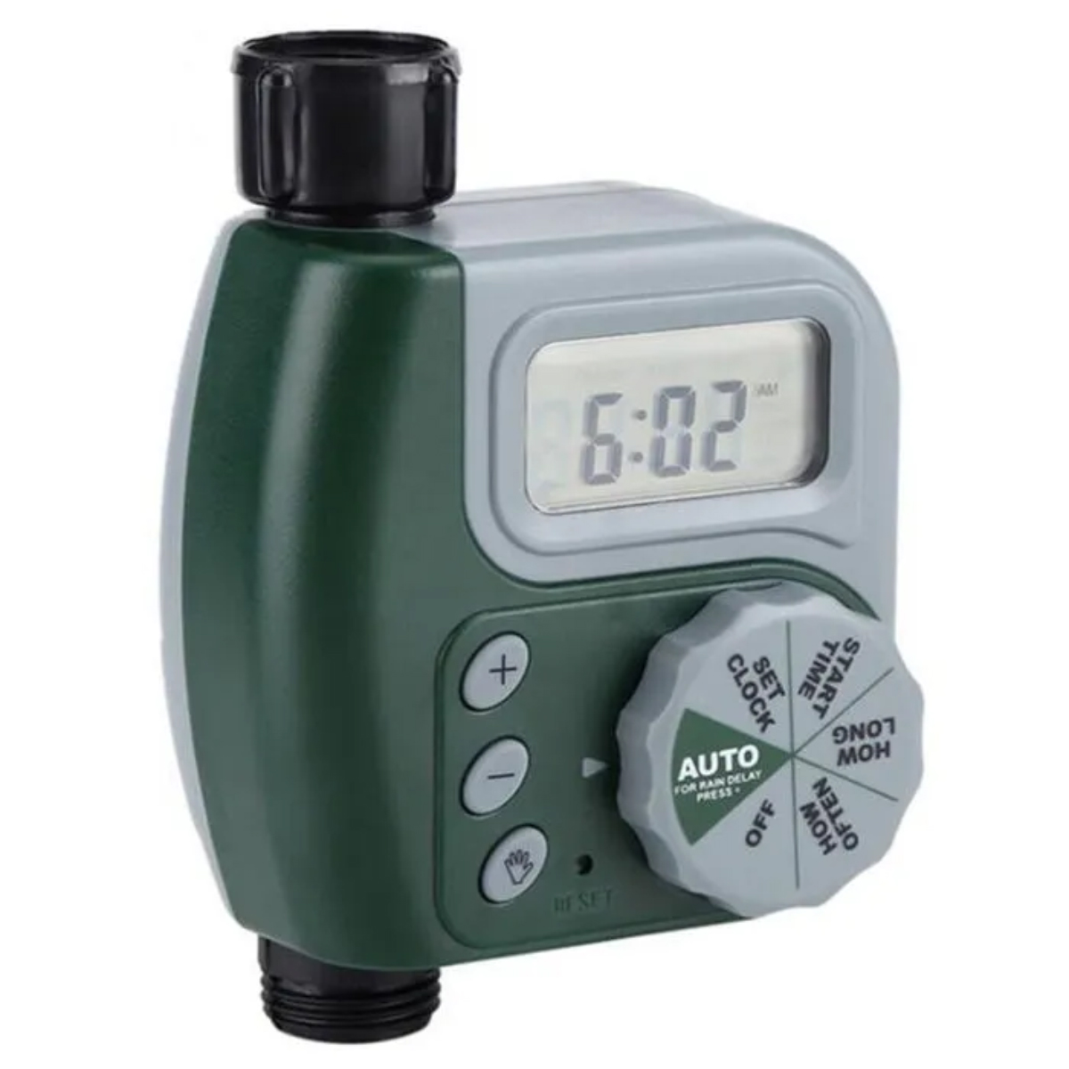 Automatischer Bewässerungstimer, Lcd-bedruckter Gartenhahn, Blumenbeetbewässerung