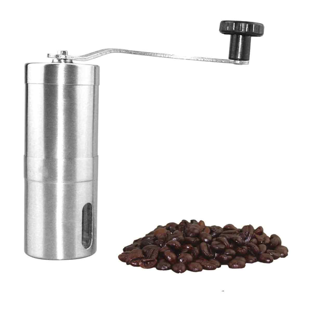 Manuelle Kaffeemühle, Kaffeemühle Aus Edelstahl Mit Keramischem Kegelmahlwerk, Espressomühle