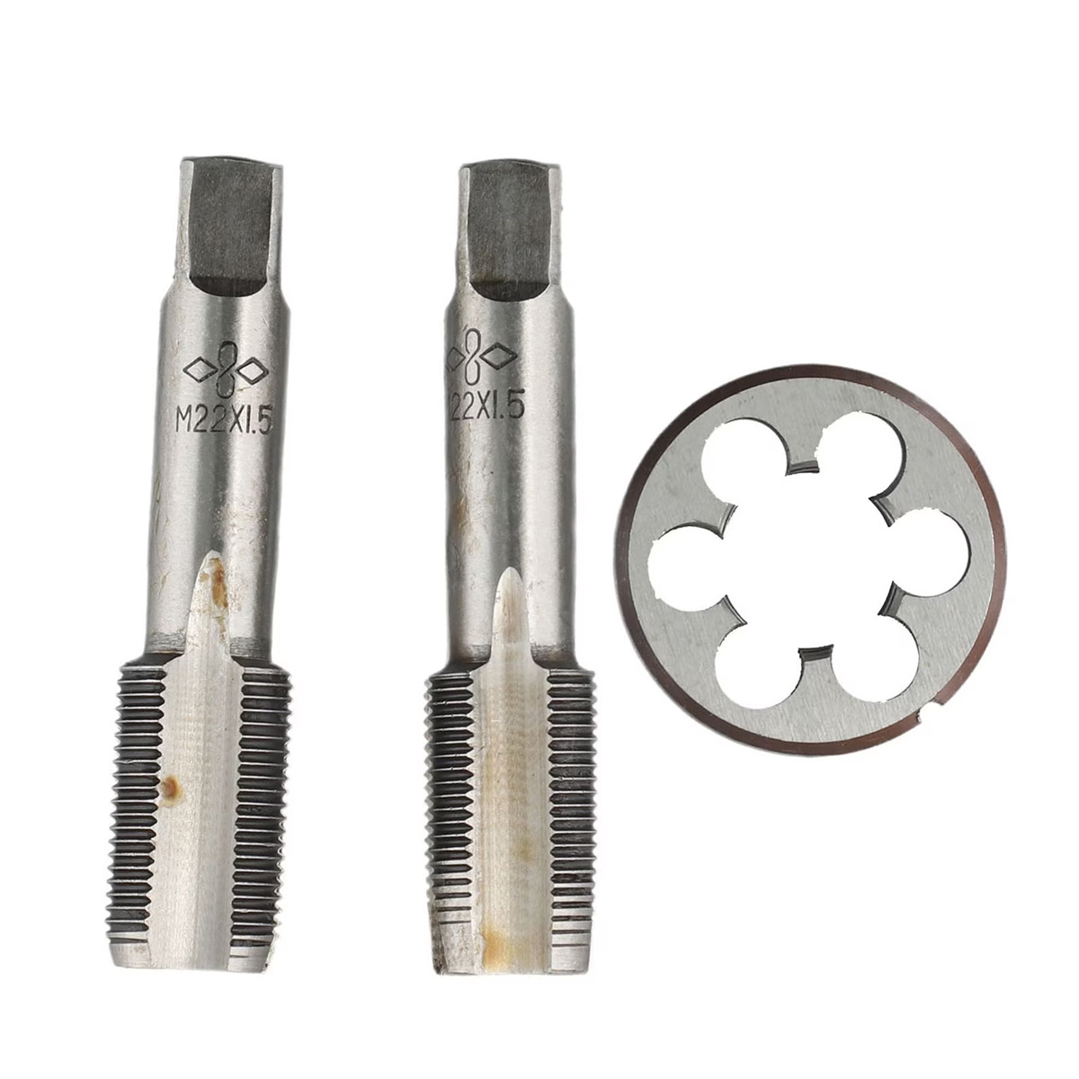 Hss-kegelgewindebohrer Und -schneideisen M22 X 1,5 Mm, Metrisches Rechtsgewinde