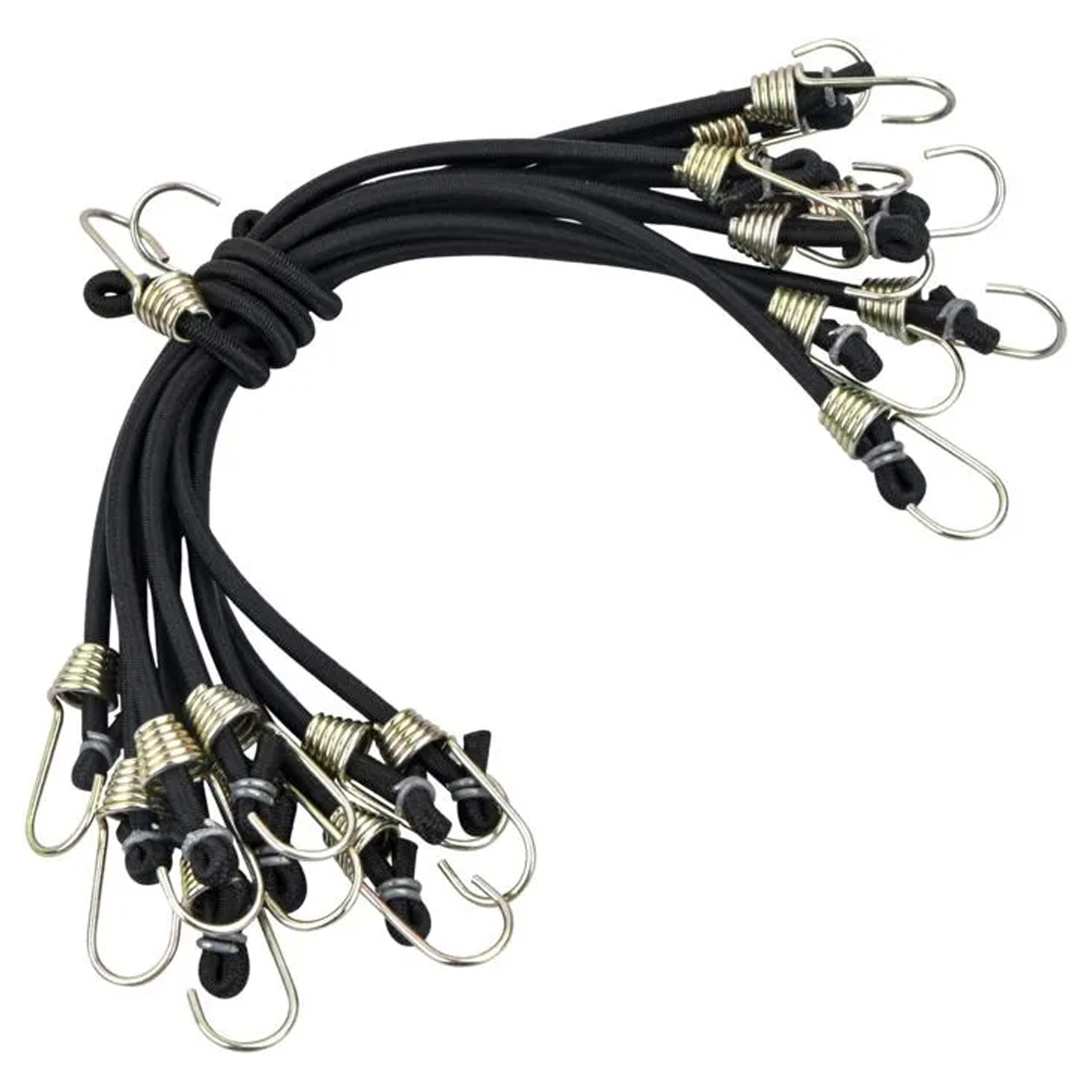 Elastische Bungee-seile Mit Haken, 10 Stück, 25 Cm Lange, Robuste Aufbewahrungsgurte, Universelle Bungee-seile Für Fahrräder Und Zelte, Schwarz