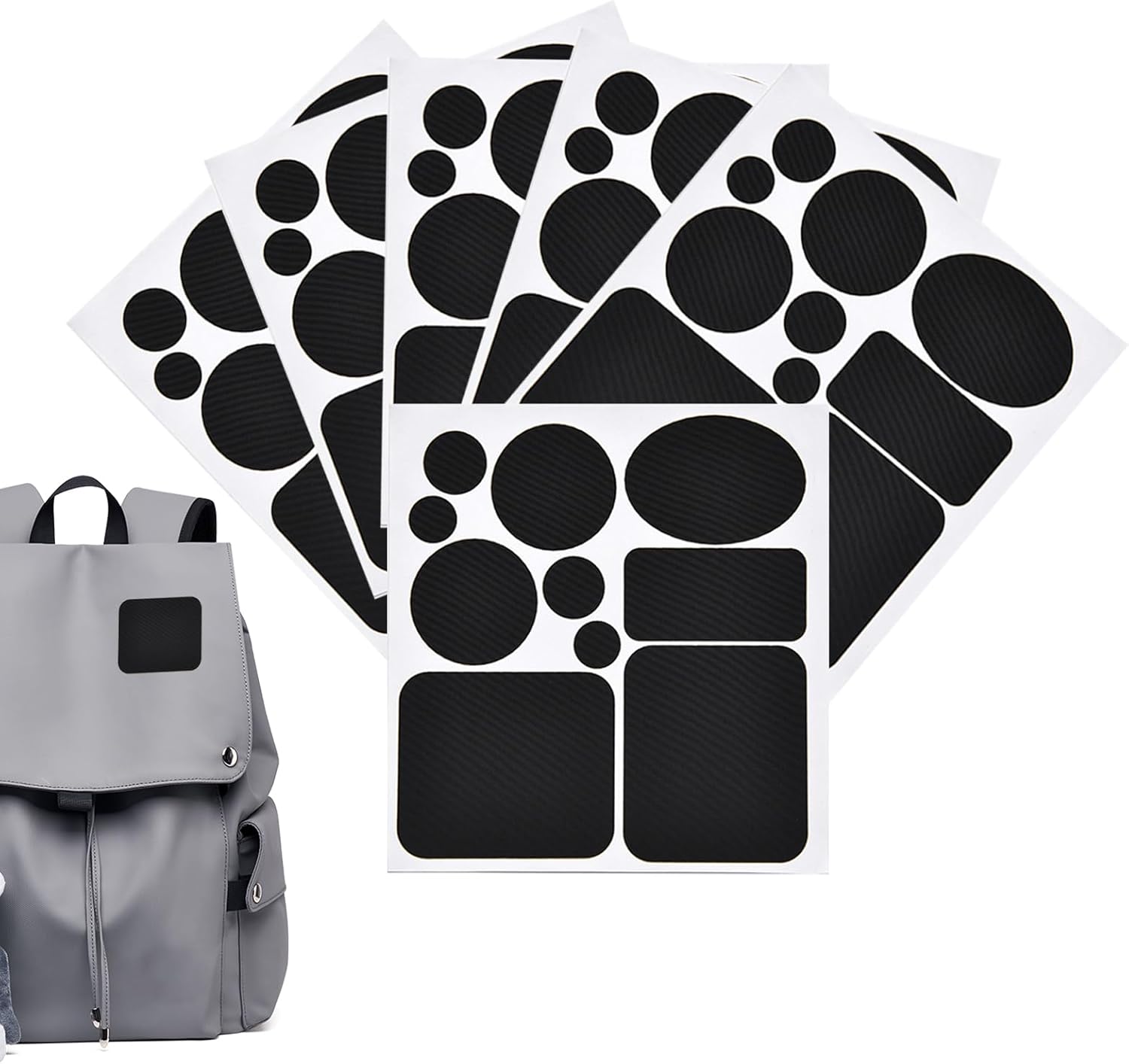Packung Mit 6 Schwarzen Stoffreparaturflicken Für Daunenjacken, Outdoor-ausrüstung, Zelte, Schlafsäcke Und Rucksäcke