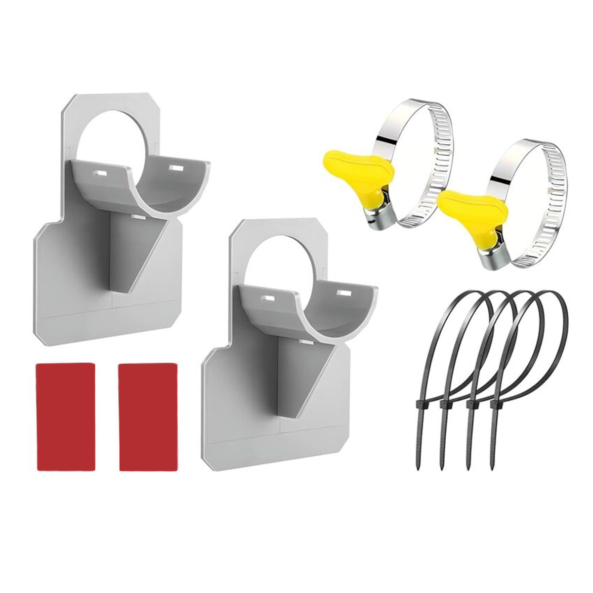 10-teiliges Poolschlauch-halterungsset, 30-38 Mm. Zubehör Für Aufstellpools, Stichfest, Reißfest Und Langlebig.