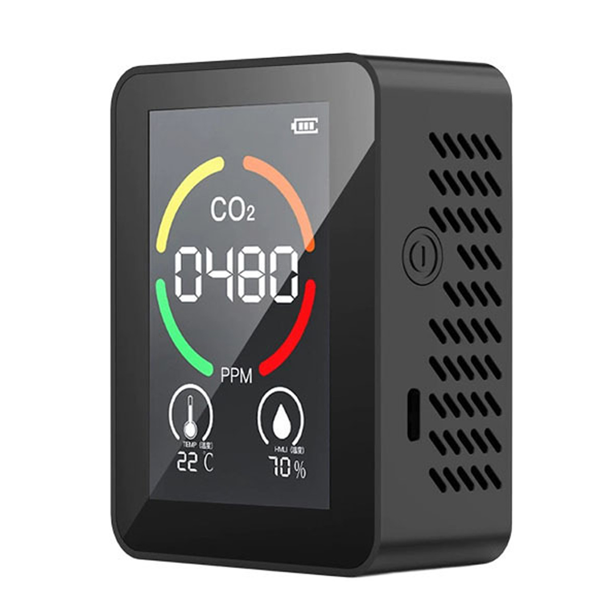 3-in-1 Co₂-detektor, Kohlendioxid-detektor, Luftqualitätsanzeige (temperatur Und Luftfeuchtigkeit), Co₂-monitor