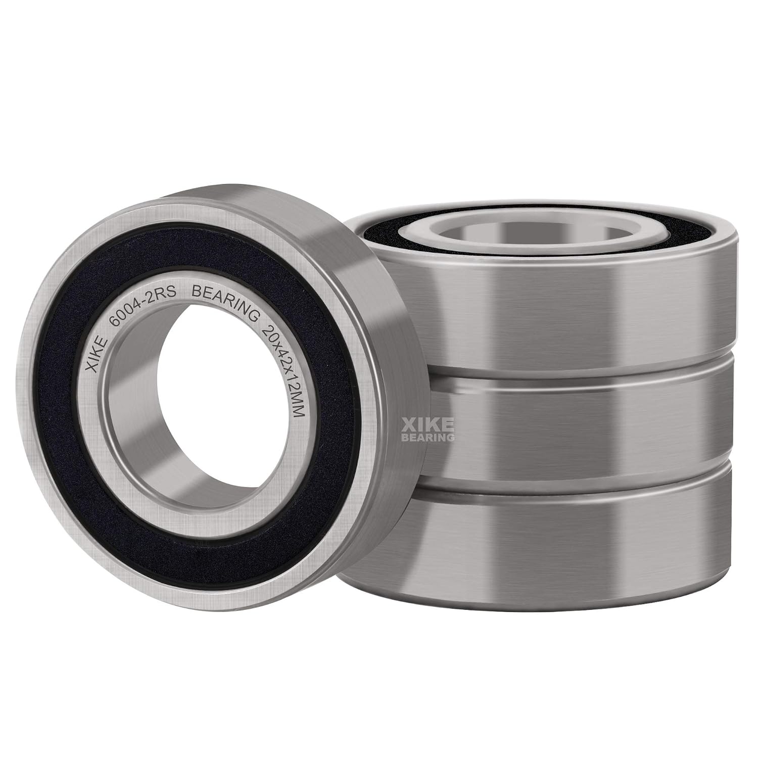 Stück 6004-2rs Kugellager 20x42x12mm Doppeldichtung Gummi Und Chromstahl, 6004rs Rillenkugellager
