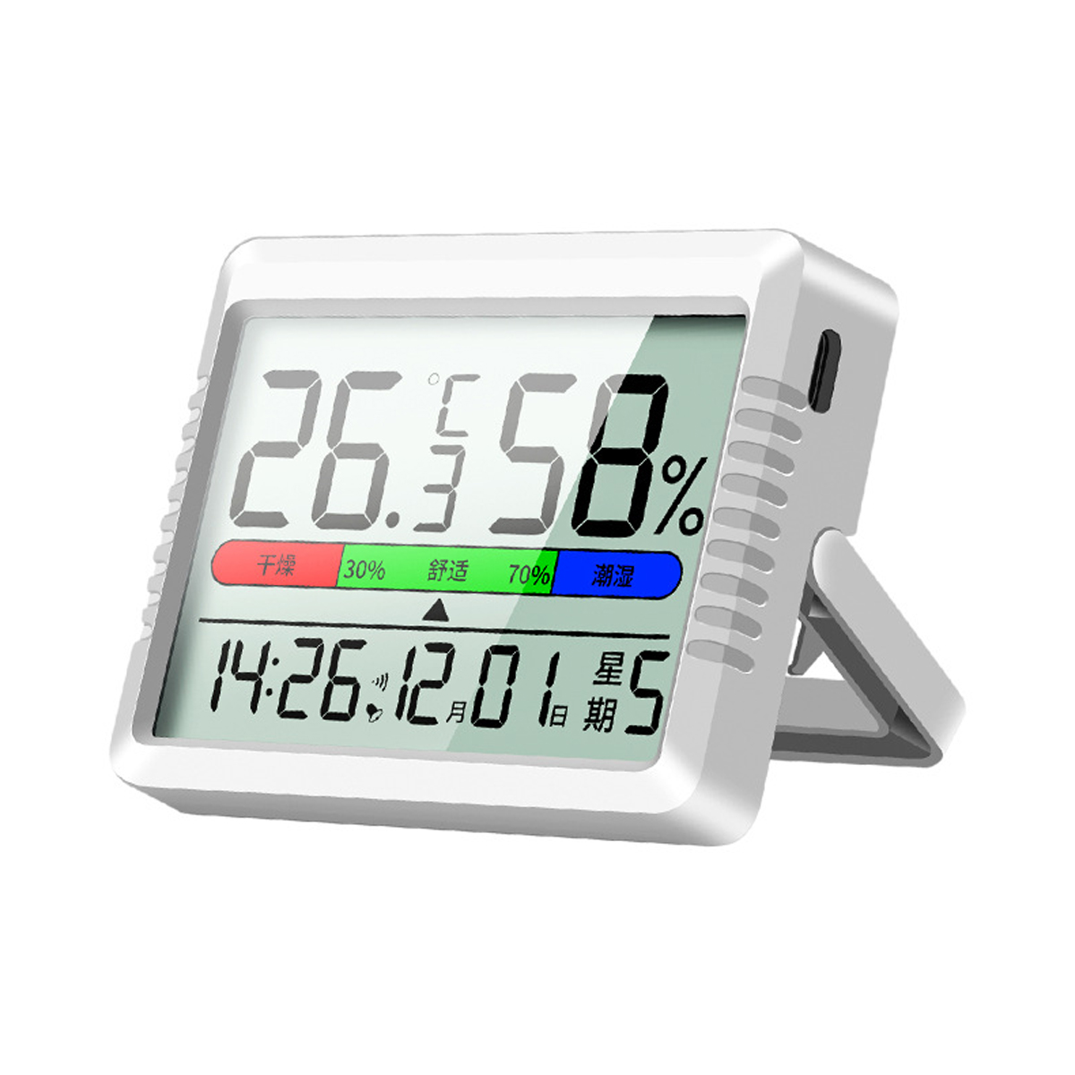 Wiederaufladbare Usb-hygrometer Und -thermometer Zur Echtzeitüberwachung Des Innenraumklimas
