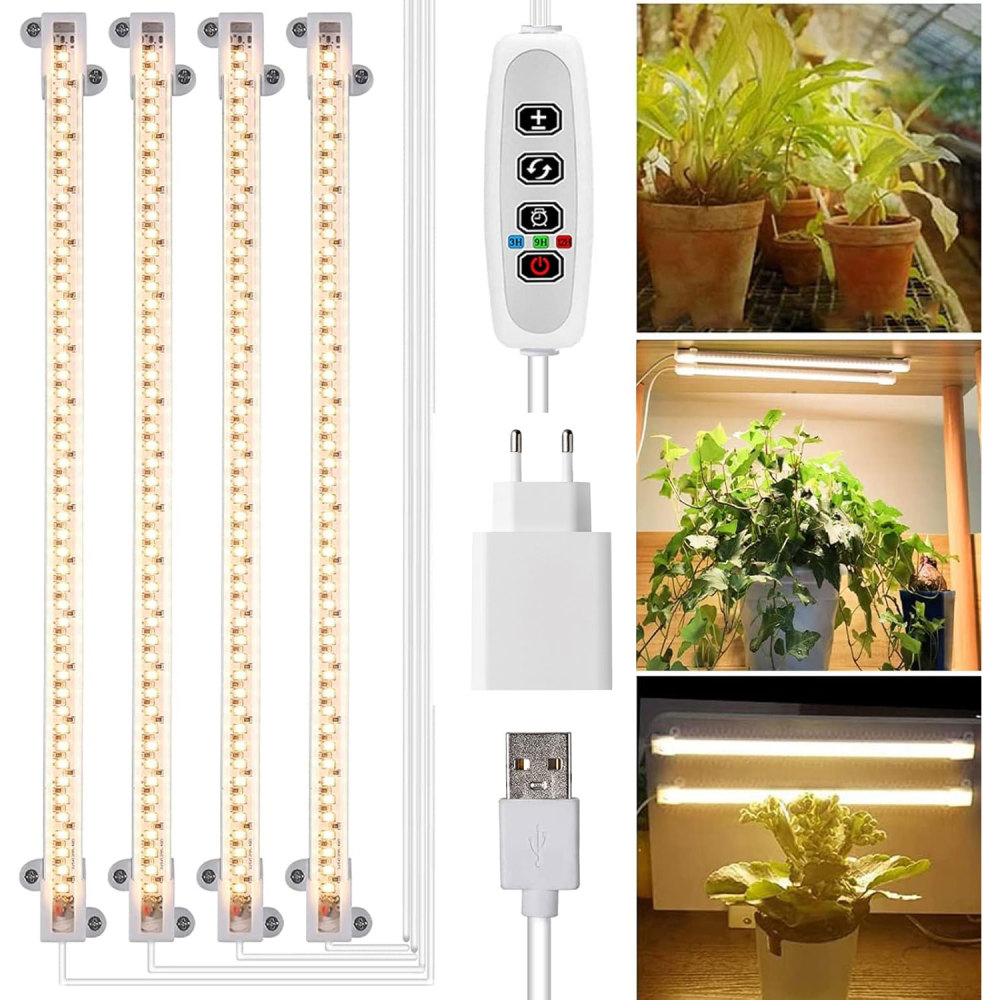 Zimmerpflanzenlampe, 3 Modi, 10 Helligkeitsstufen, Automatischer Timer, Einstellbare Lichtintensität
