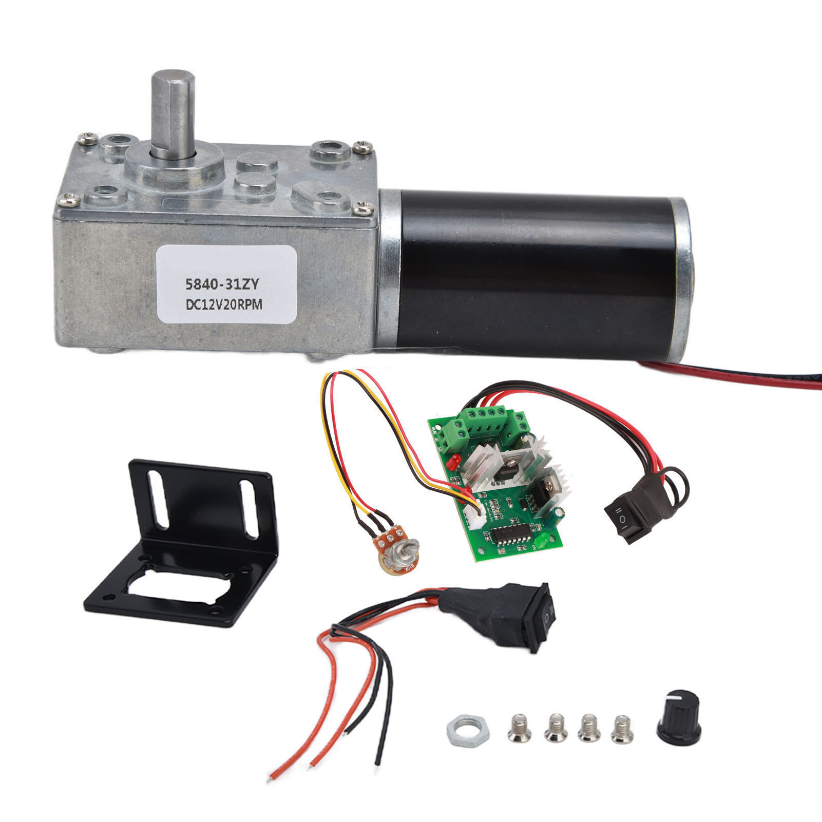 Dc12v Getriebemotor Turbo Schneckengetriebe Untersetzung Maschinenzubehör Mit 8mm Welle 5840‑31zy12v20rpm