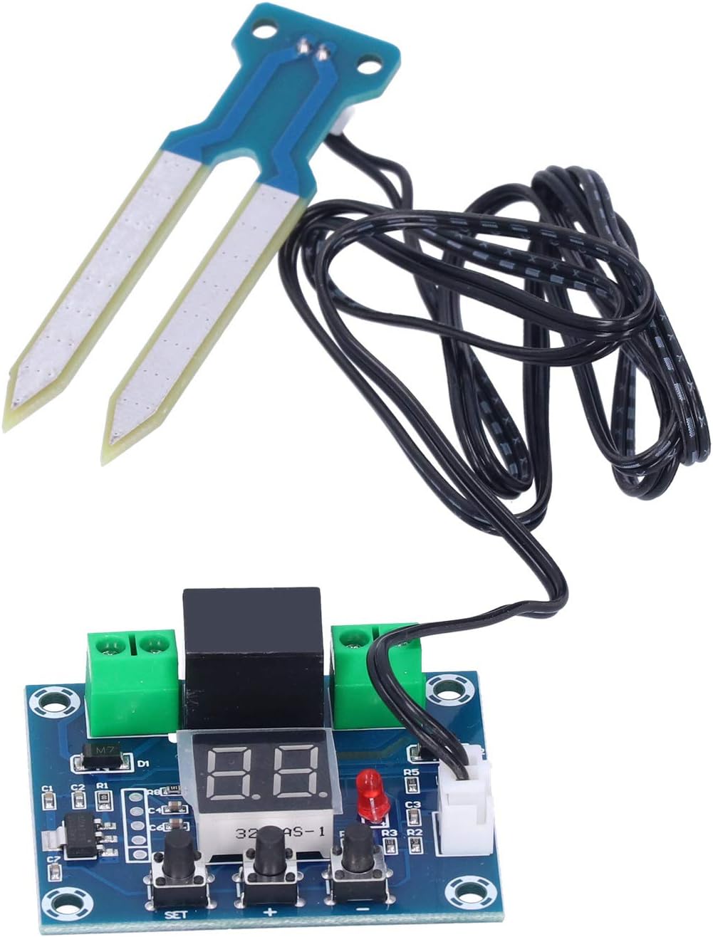 Bodenfeuchteregler Für Automatische Bewässerung, 12v Dc Bodenfeuchteregler Mit Schwellenwerteinstellung Und Stoppsystem
