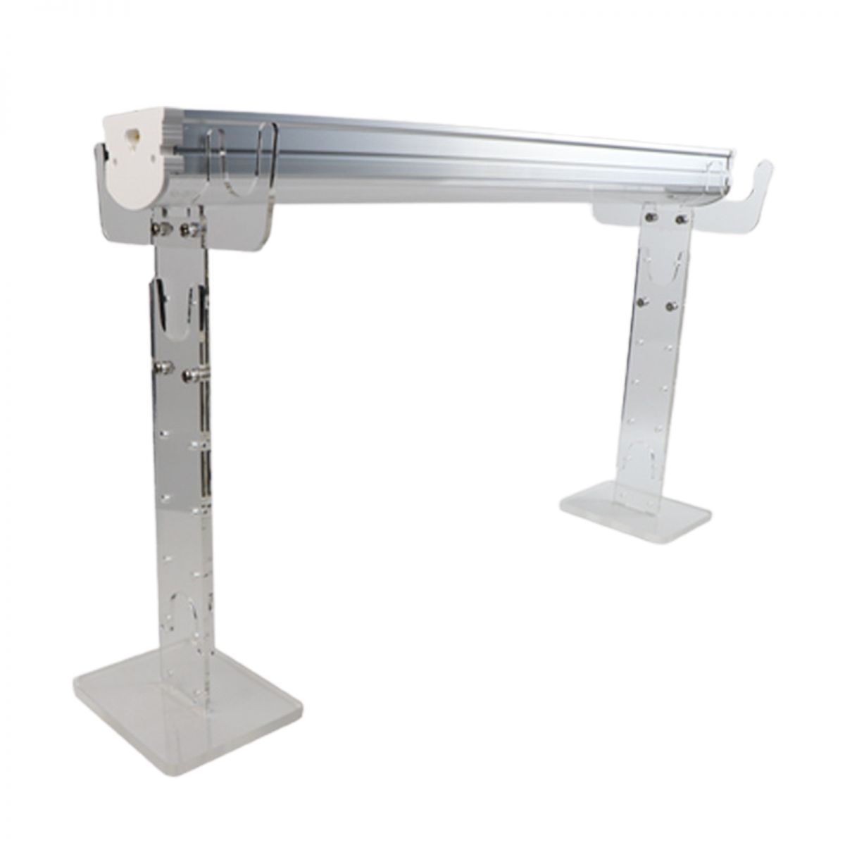 Verstellbarer Acryl-lichtständer Für Pflanzenwachstum, 22–45 Cm Hoch, Weiß, Mit T8- Und T20-röhrenhalterung