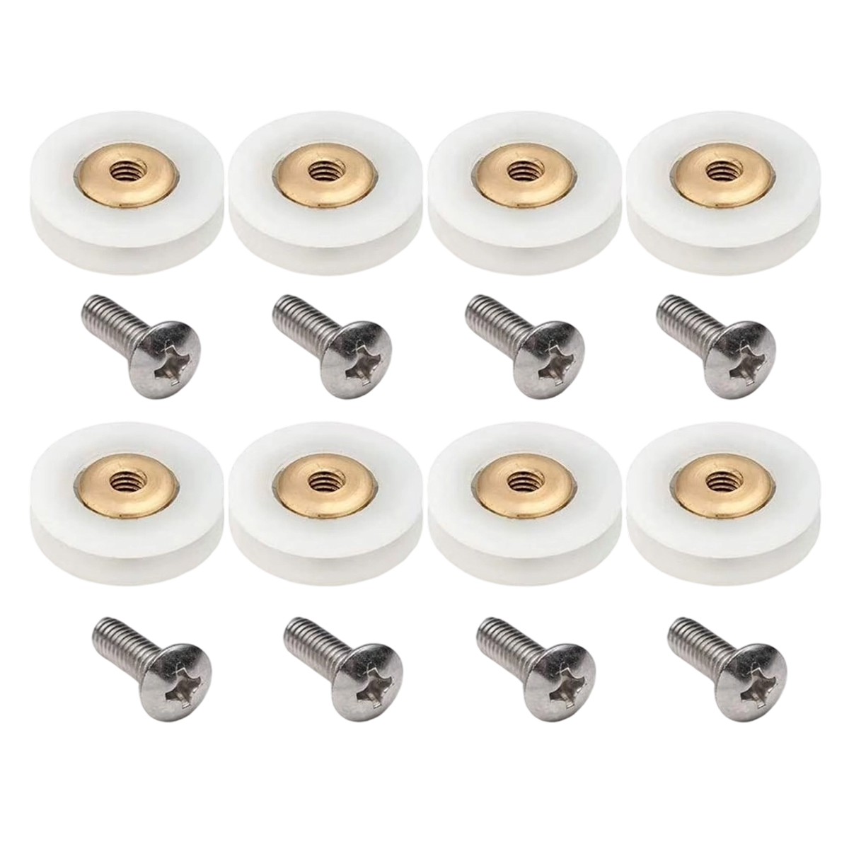 Ersatzrollen/gleiter/räder Für Gerillte Duschtüren Mit 19 Mm Durchmesser (19 Mm - 8 Stück)