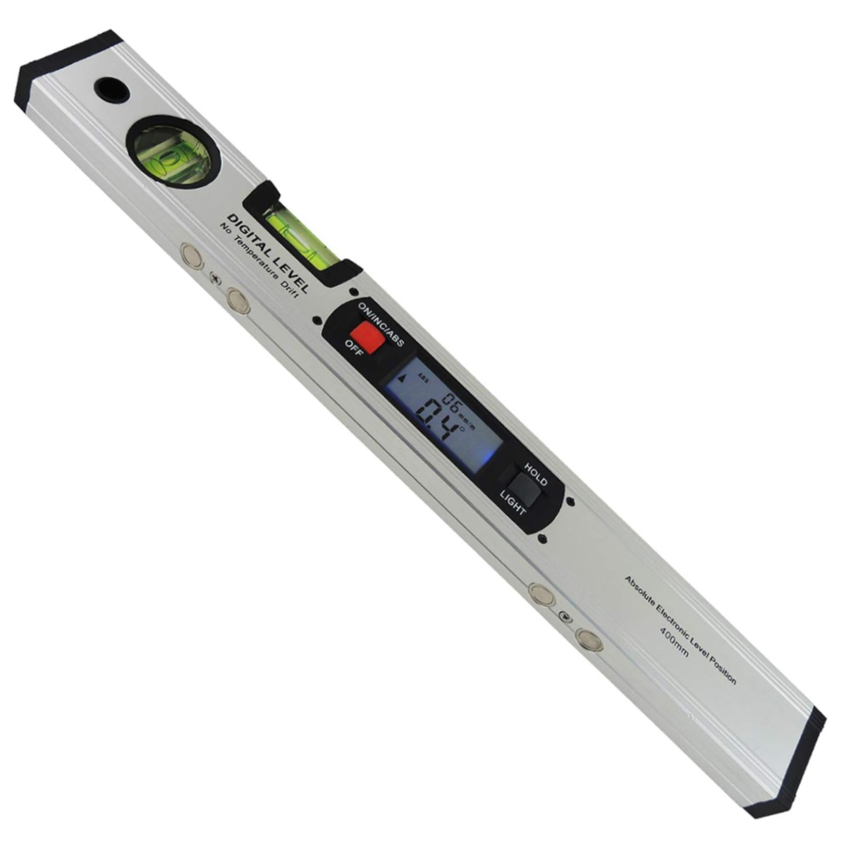 Digitale Wasserwaage (400 Mm), 360°-neigungsmesser Mit Magnet, Ideal Zum Messen Und Überprüfen Von Ebenheit Und Winkeln