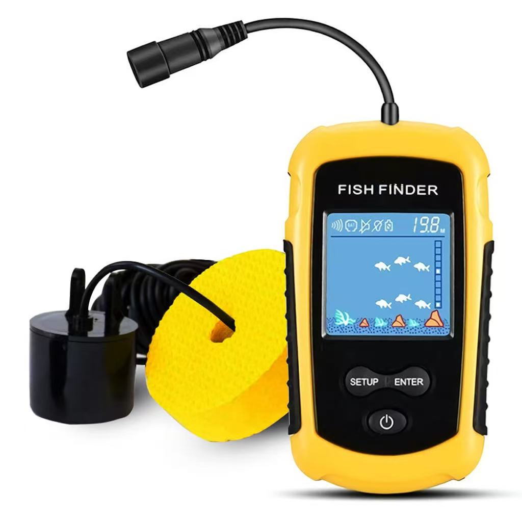 Tragbares Kajak-echolot, Hand-wasser-echolot, Geber Für Angelgewässer Mit Lcd-bildschirm Ffc1108