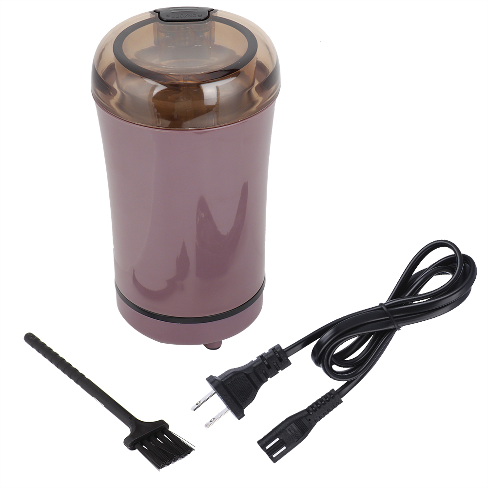 Tragbare Elektrische Kaffeebohnen-, Getreide- Und Nussmühle (110v Us-stecker, Lila)