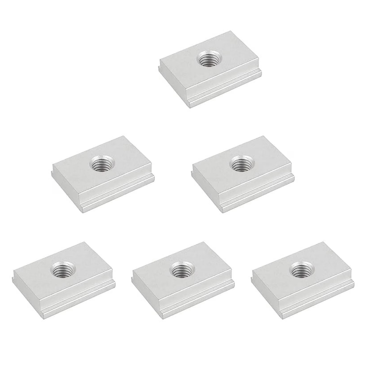 Satz Mit 6 T-nutmuttern, M6-gleitmuttern Aus Aluminium Für T-schienen, Möbelbefestigungsmuttern