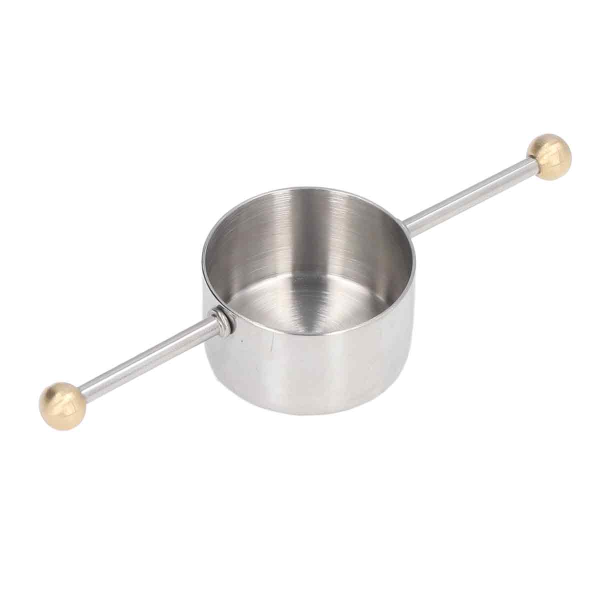 Multifunktionaler Messbecher Aus Edelstahl Mit Zwei Griffen, Ideal Für Hobby-barkeeper.