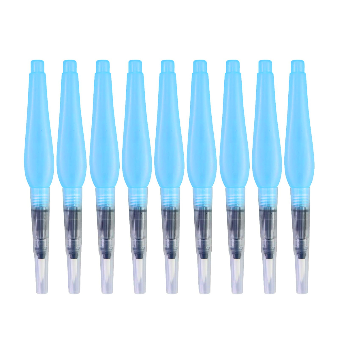 Set Mit 9 Leeren Kunststoff-wasserpinseln – Mit Nachfüllbarem Wasserreservoir – Für Aquarell- Und Anfängermalerei