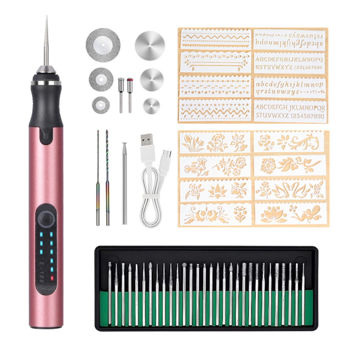 Elektrischer Gravierstift – Kabelloser Mikrogravierstift Mit 3 Einstellbaren Geschwindigkeiten, Wiederaufladbare Graviermaschine Für Schmuck, Holz,