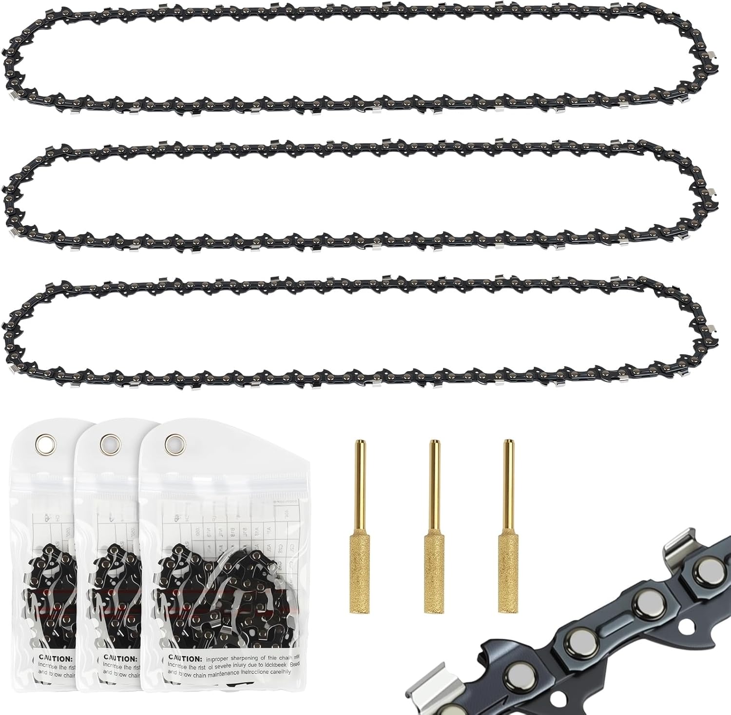 35 Cm 3/8" Lp 52-gliedrige 1,1 Mm Kettensägenkette – 14-zoll-ersatzkette Für Akku-kettensägen, Kompatibel Mit Makita Duc353 Und Einhell Gp-l