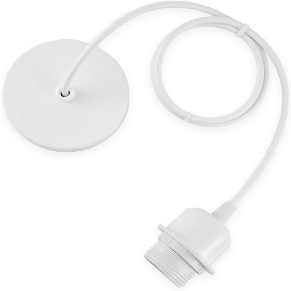 E27-kronleuchterfassung, E27-kabel Für Die Selbstmontage Eines Kronleuchters, Kronleuchterfassung (weiß), 1 Meter Lang